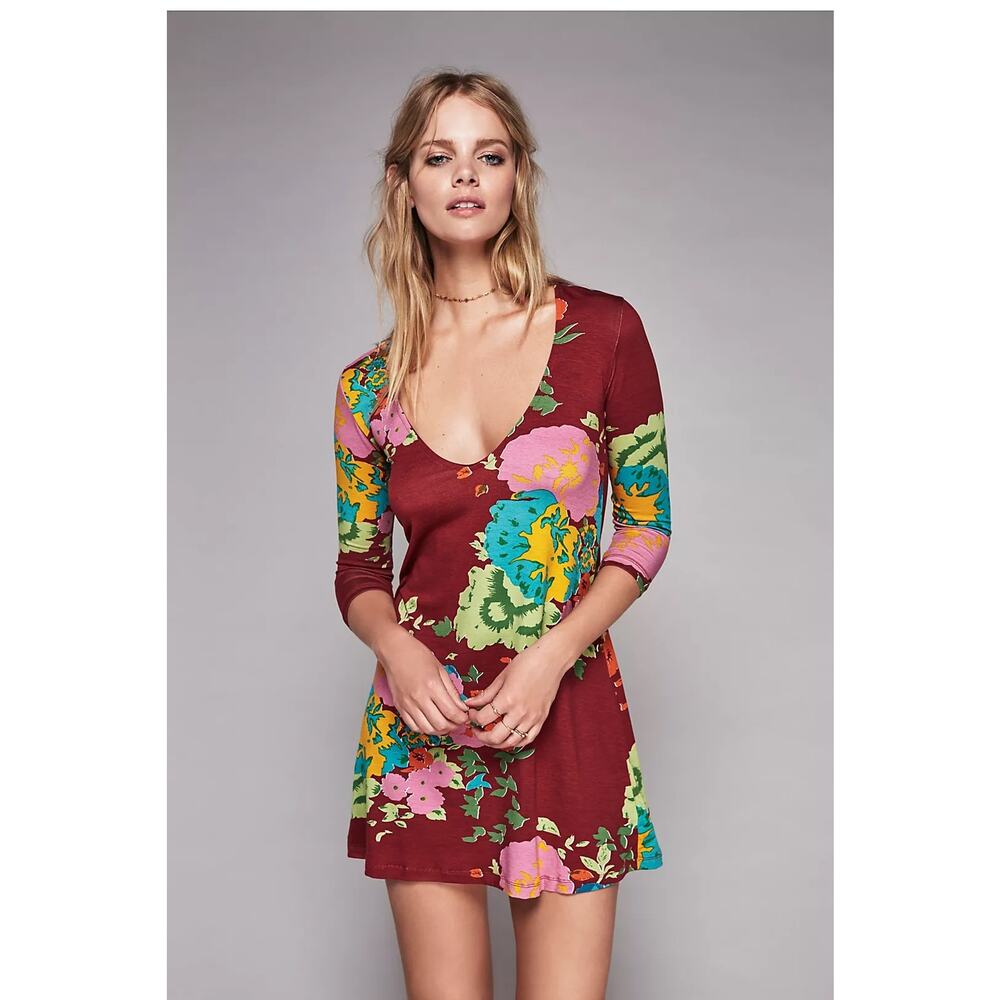 Novella Royale Gardener Floral Printed Mini Dress WOMENS SMALL
